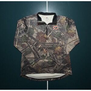 Majestic Chicago Bears Camo Therma Base 1/4 Zip Pullover Men's Medium Football